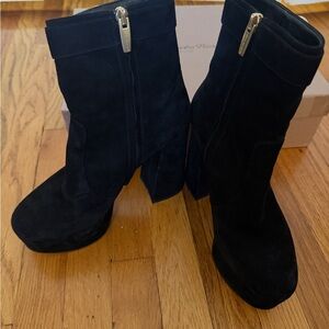 Gianvito Rossi Platform Suede Ankle Boots